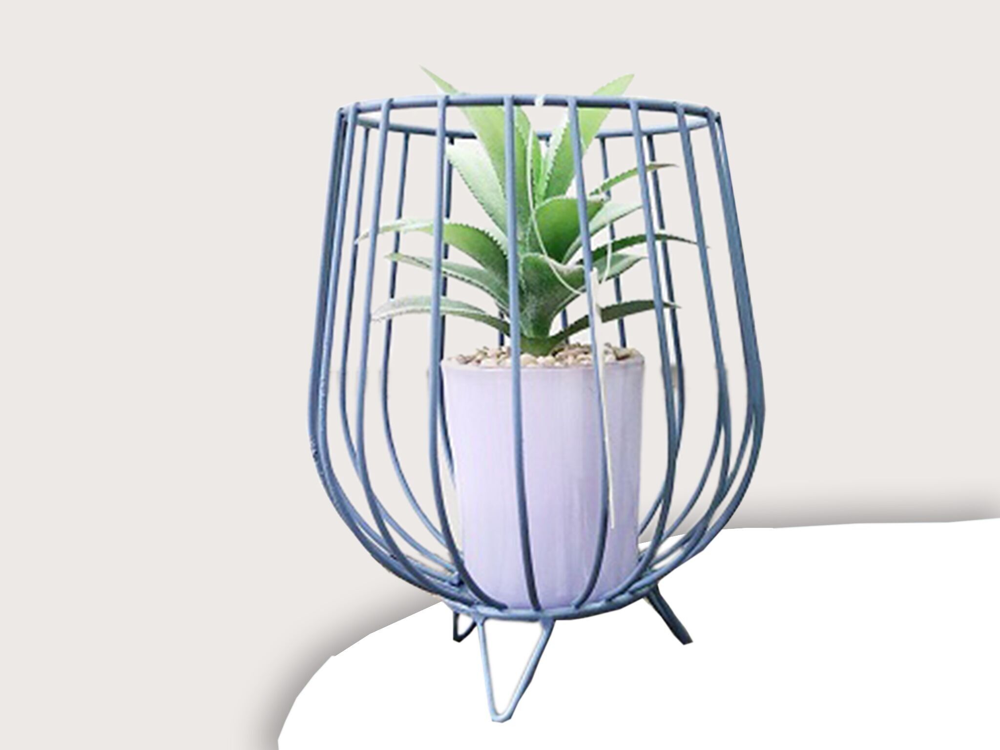 COPPA IN METALLO CON PIANTA HM8521032