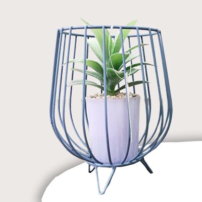 METAL CUP WITH PLANT 13X13X16CM HM8521032