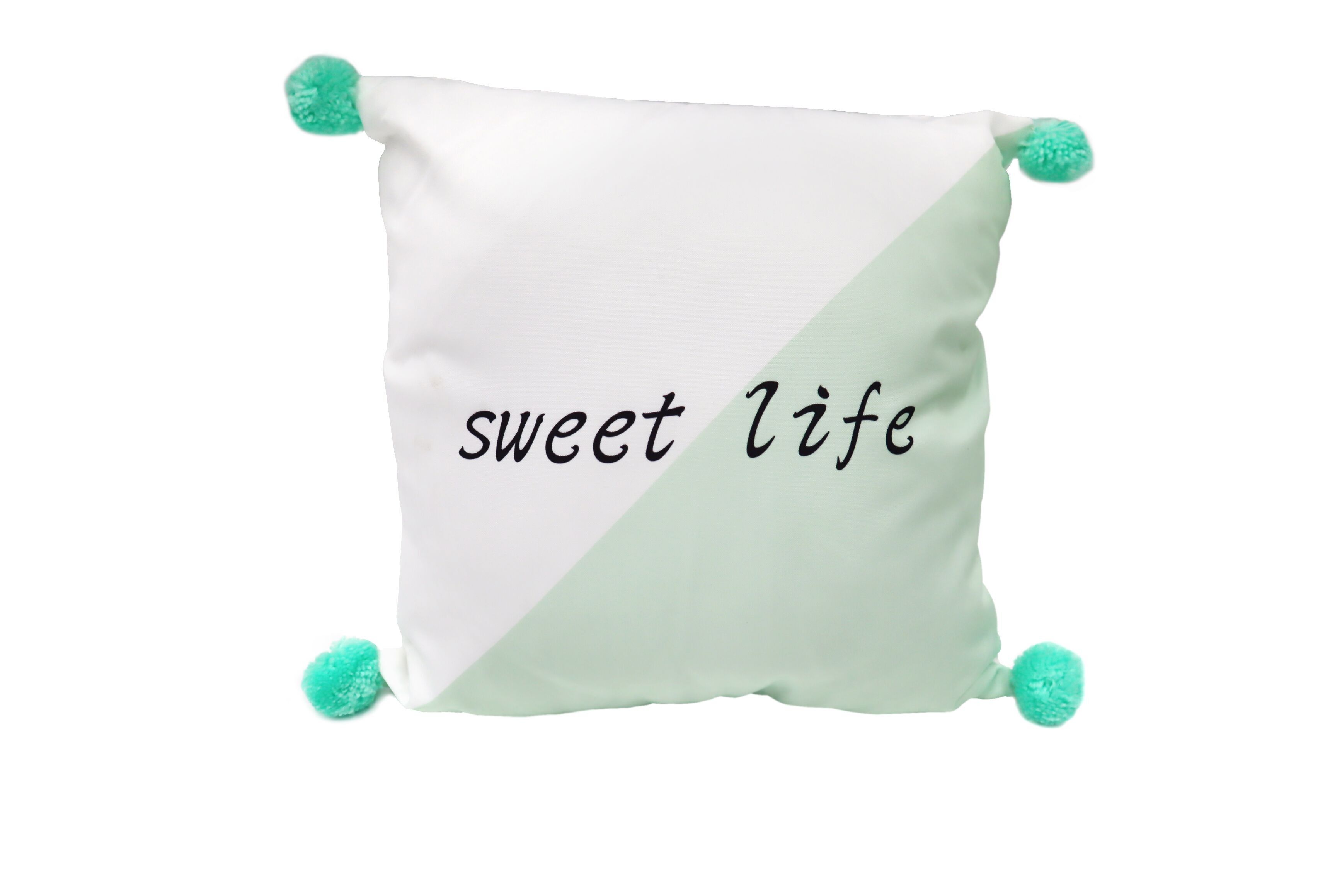 CUSCINO VERDE ACQUA/BIANCO CON NAPPINE HM8521055