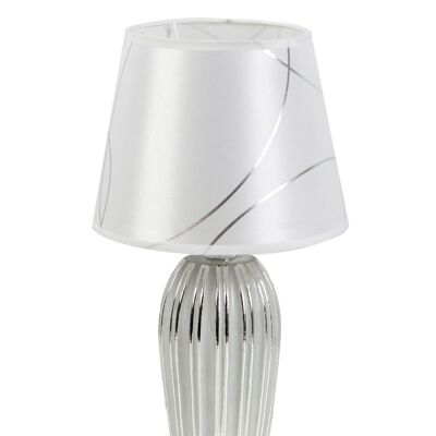 SILVER CERAMIC LAMP WITH SCREEN HM8521137