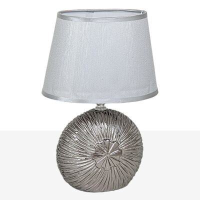 SILVER CERAMIC LAMP WITH SCREEN HM8521139