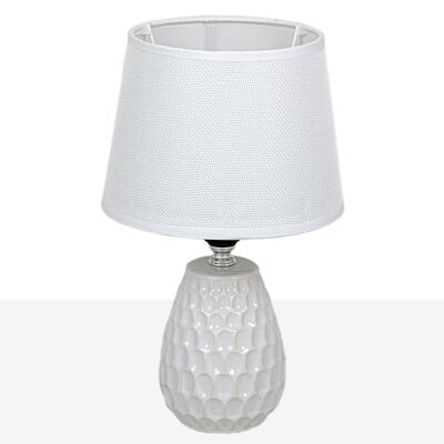 LAMPE EN CÉRAMIQUE BLANCHE AVEC ÉCRAN HM8521142