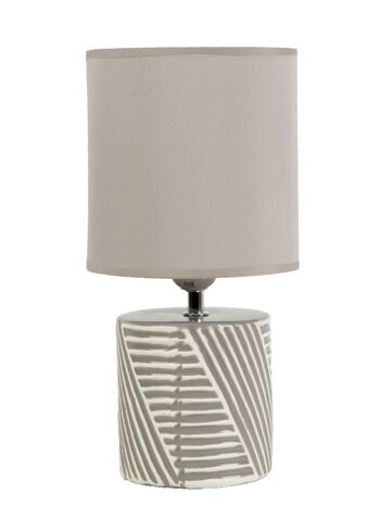 LAMPE CÉRAMIQUE CRÈME AVEC ÉCRAN HM8521144 1