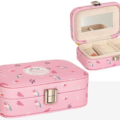 JEWELRY BOX WITH LITTLE PINK FLOWERS PVC HM8521249