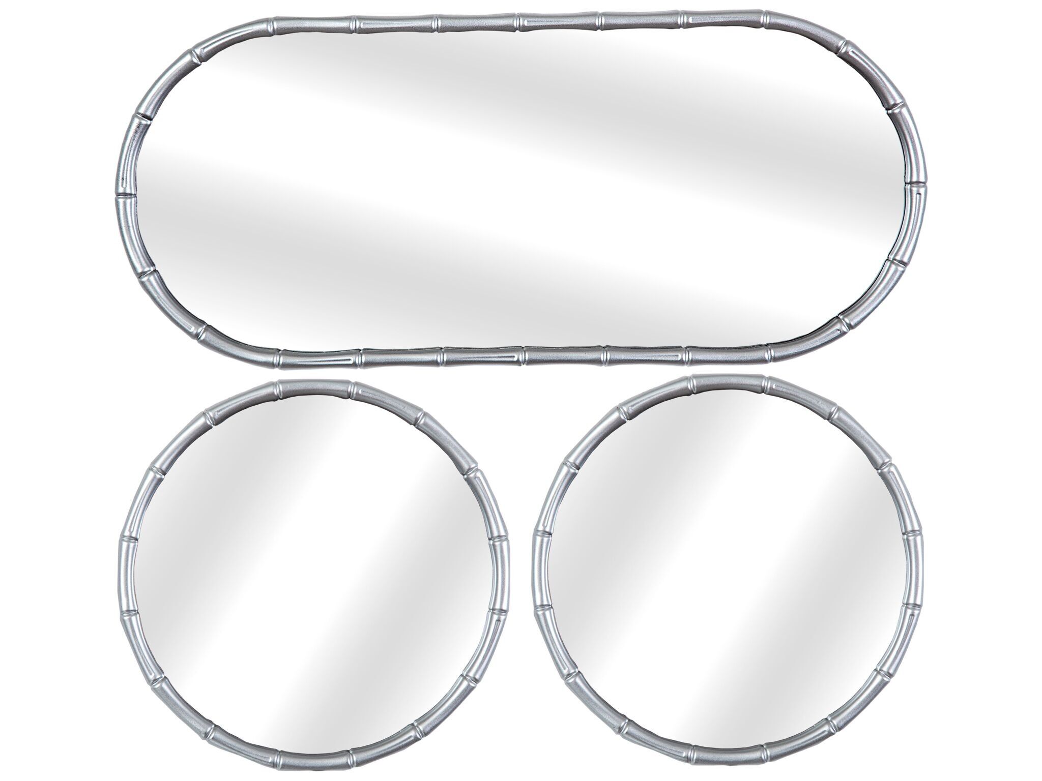 SET 3 SPECCHIETTI IN PVC ARGENTO HM8521301