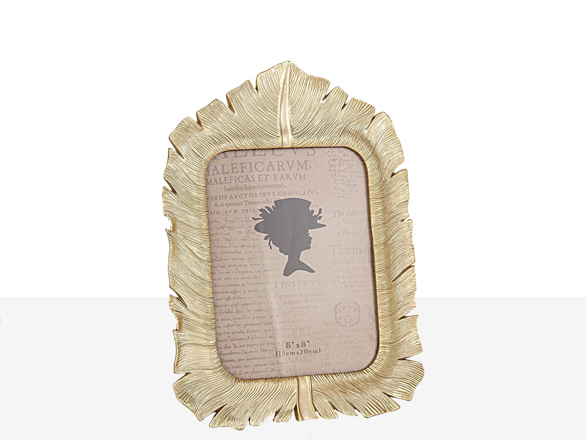 PORTA FOTO IN RESINA CHAMPANGE FOGLIA BANANA HM10215415