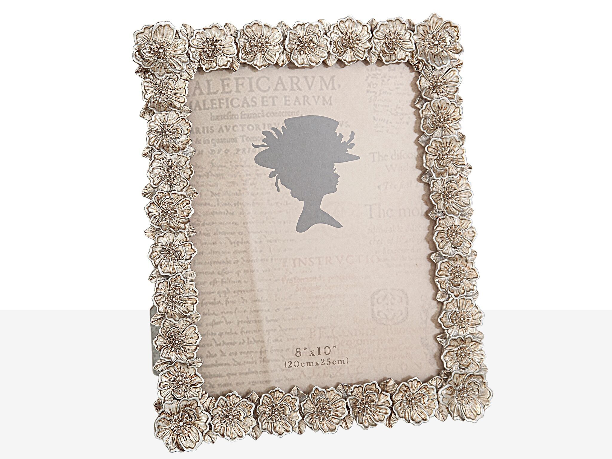 PORTAFOTO IN RESINA FIORE ARGENTO HM10217720