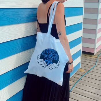 Être le changement que je souhaite voir blanc Tote bag 3