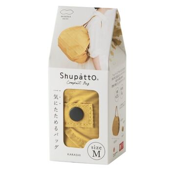 Shupatto compact opvouwbare boodschappentas maat M - Mosterd (Karashi) 9