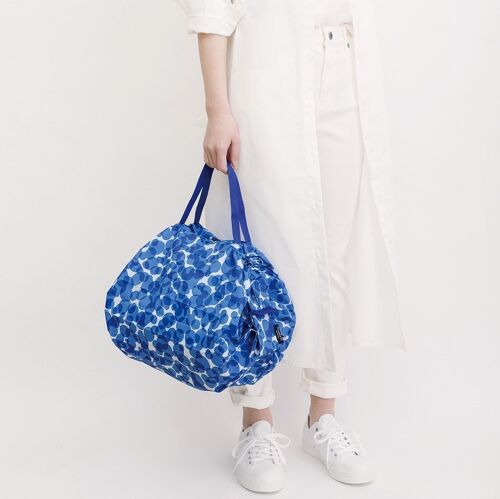 Shupatto compact foldable shopping bag size M - Ocean (Umi)