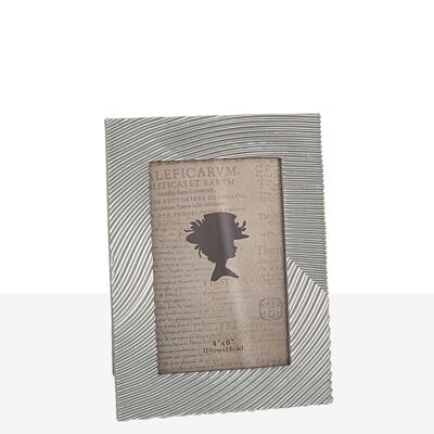 SILVER RESIN PHOTO FRAME LINES HM102112910