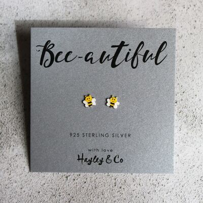 Little Bee Sterling Silver Earrings