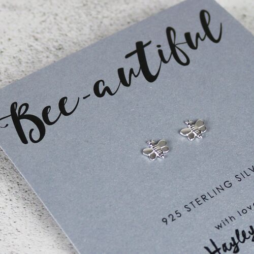 Bee Sterling Silver Earrings