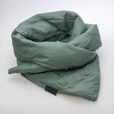 Green duck down scarf