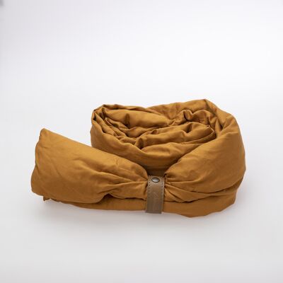 Mustard duck down scarf