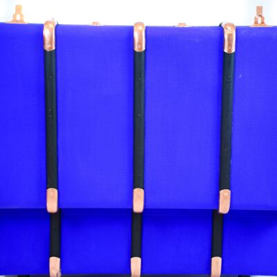 Baule portaoggetti da tavolino ultra blu