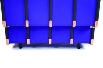 Coffre de rangement pour table basse ultra bleu 6