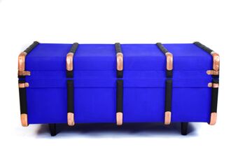 Coffre de rangement pour table basse ultra bleu 2