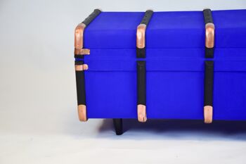 Coffre de rangement pour table basse ultra bleu 3