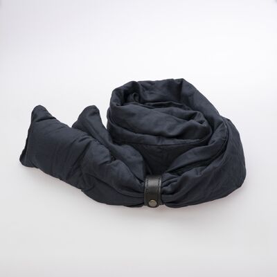 Light Black Duck Down Scarf