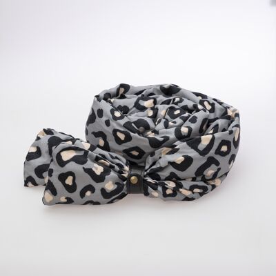 Gray Leopard Duck Down Scarf