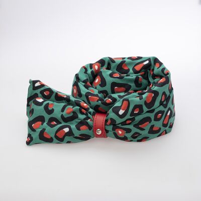 Green Leopard Duck Down Scarf