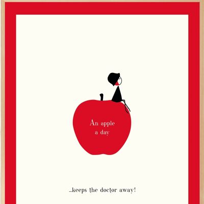 NINA Affiche 30x40 Cm An Apple A Day…… Keeps The Doctor Away ! »