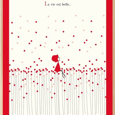 NINA Affiche 30x40 Cm « La Vie Est Belle »