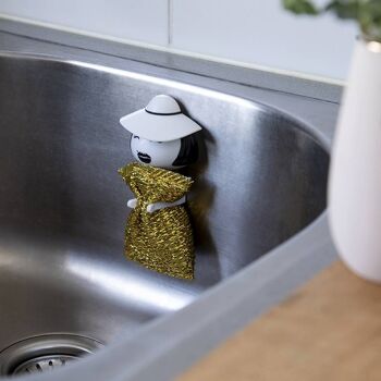 Madame Sponge - porte éponge - ventouse - cuisine - salle de bain - hygiène 6
