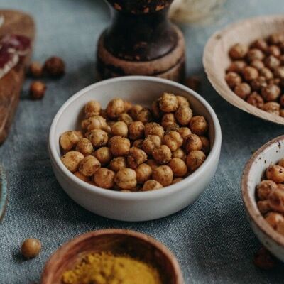 Organic aperitif roasted seeds - Curry chickpeas - Bulk 2 kg - GLUTEN FREE