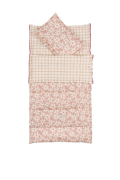 SLEEPING BAG WITH PILLOW BLUSH DAISIES