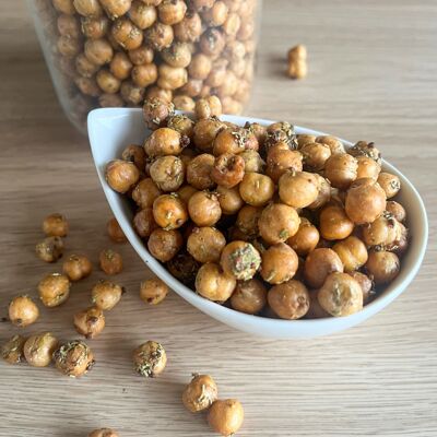 Geröstete Bio-Aperitif-Samen – Kichererbsen, Senf und Rosmarin – 2 kg, glutenfrei