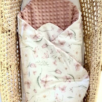 Pastel flower swaddle sleeping bag