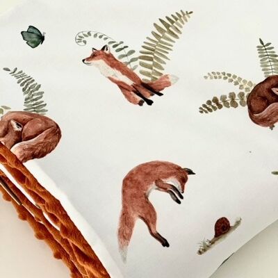 Mr Fox baby blanket