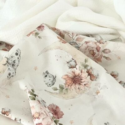 Flower&cotton&moon baby summer blanket