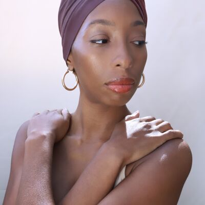 Mama Cacao -  bonnet lined with satin ideal for hair loss, chemotherapy, alopecia, textured hair