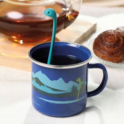 Tazza di Nessie blu - tazza + infusore per il tè - regalo