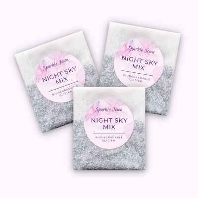 Biologisch abbaubarer Glitzer – Night Sky Mix – 5 ml Beutel