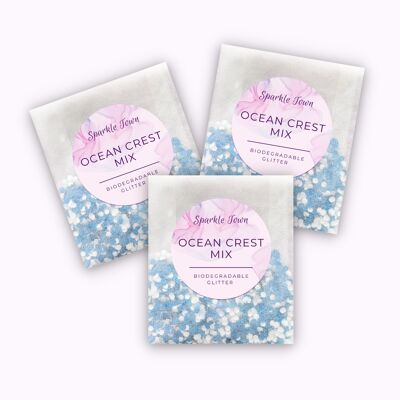 Purpurina biodegradable - Ocean Crest Mix - Bolsa de 5 ml