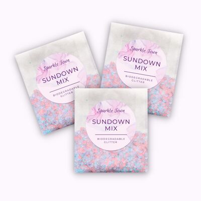 Purpurina biodegradable - Sundown Mix - Bolsa de 5 ml