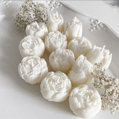 Duftkerze weiße Blumen - Vanille