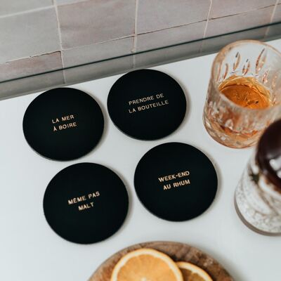 Leather Coasters: Expressions