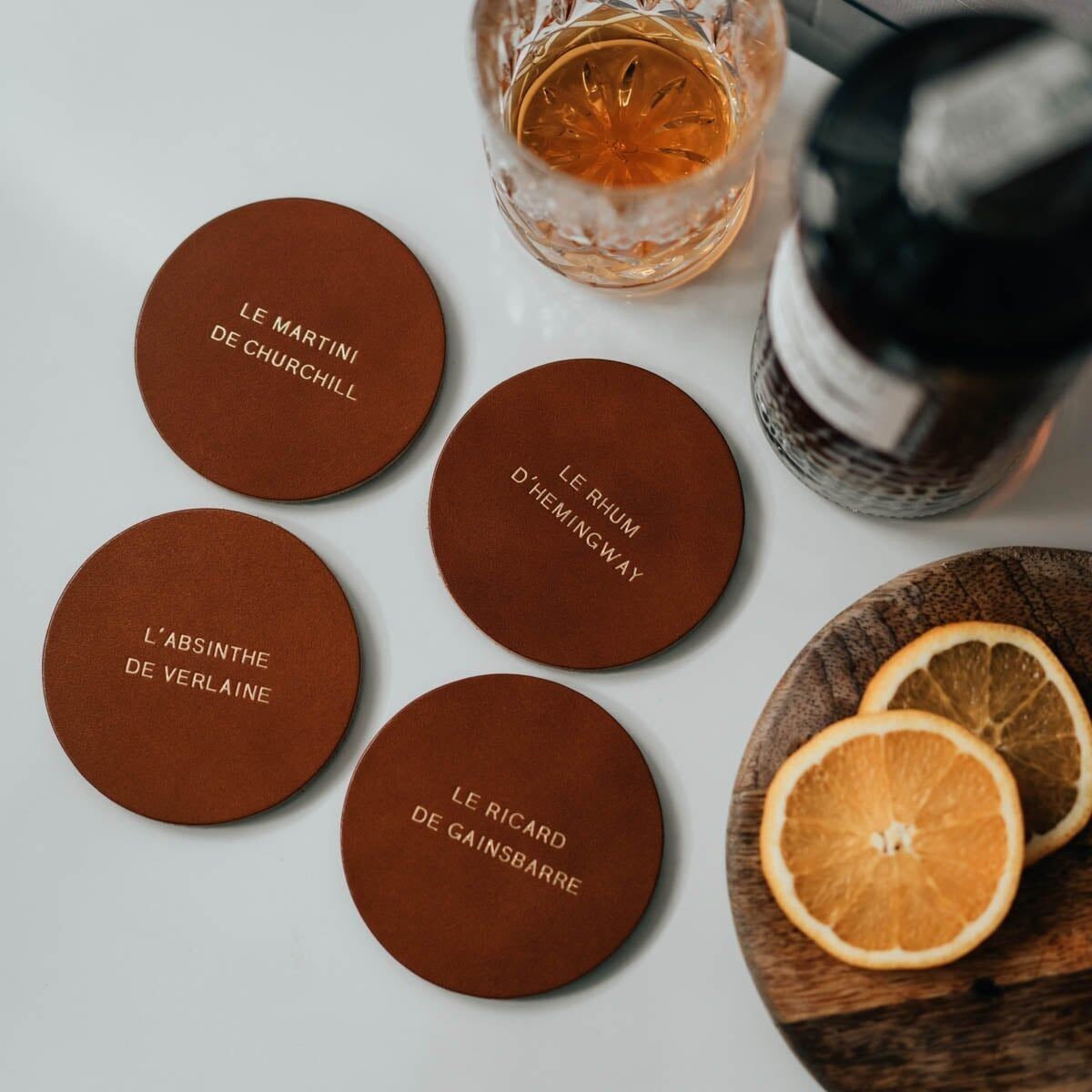 Leather Coasters - Icons