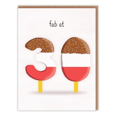 Fab at 30 Greeting Card