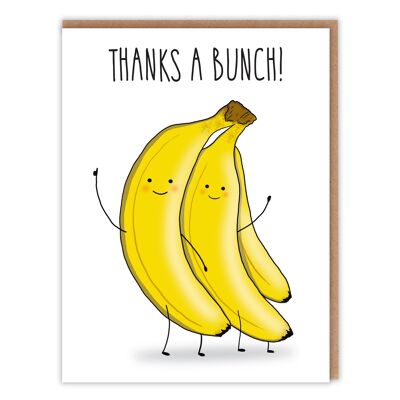 Funny Thank You Card - Thanks a Bunch