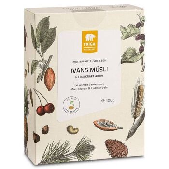 Ivans muesli 400g germé, mûres et souchets, bio