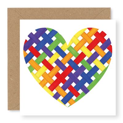 Rainbow Weave Heart