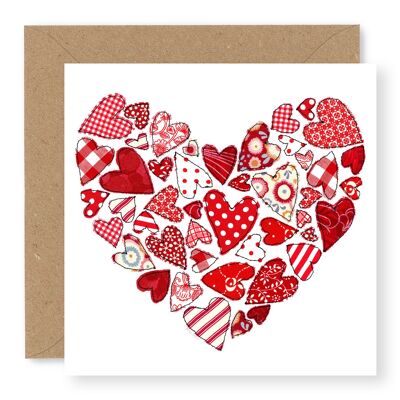 Cuore rosso patchwork