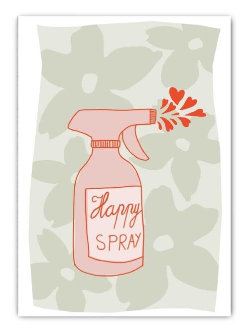 Postkarte Happy Spray