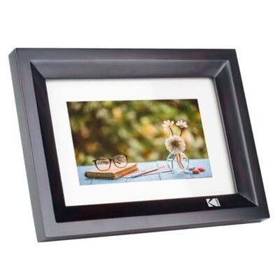 KODAK - Black Wooden Digital Photo Frame - 7 inches Black